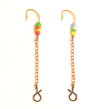 Målad kroku med kedja storlek 6 - Mormyskor och färgkrokar - 4743234034828 - 1