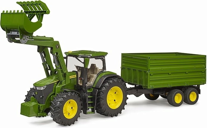 Bruder John Deere 7R 350 med frontlastare och släpvagn - Bruder arbetsmaskinsleksaker - 4001702031558 - 1