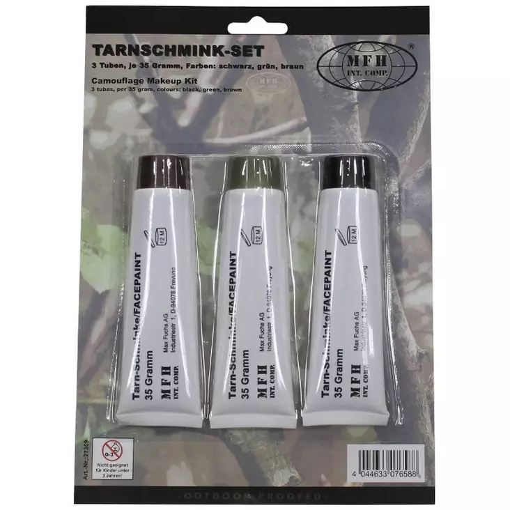 Camo ansiktsmålningsset - Överlevnadsprodukter - 4044633076588 - 1