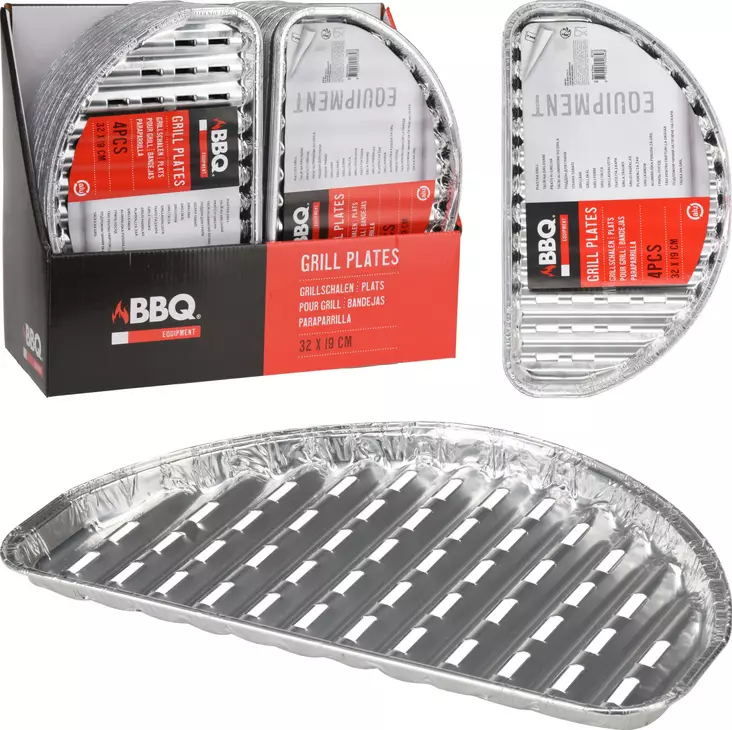 Grillplatta halv 4 st/fpk - Grilltillbehör - 8719202940848 - 1