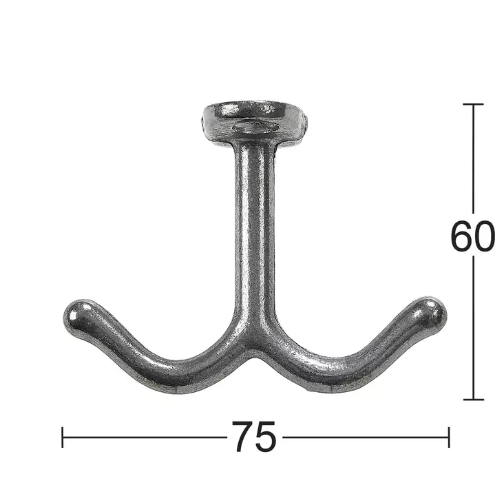 Habo krok 140 aluminium 2 st/fp - Väggkrokar, klädhängare - 7317900027178 - 1