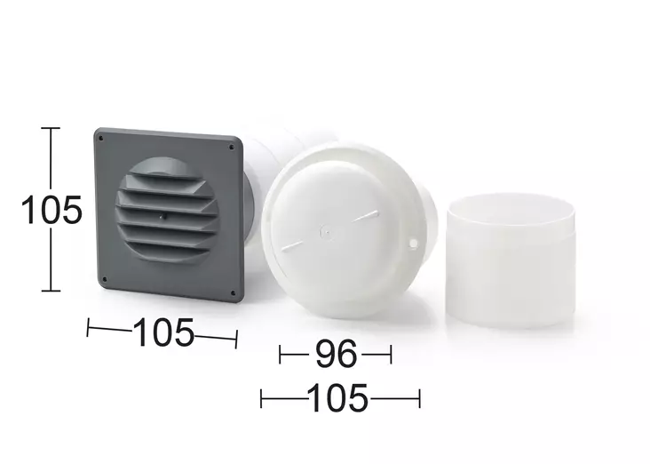 Habo teleskopventil 486 75 mm - Ventilationsventiler - 7043823000898 - 1