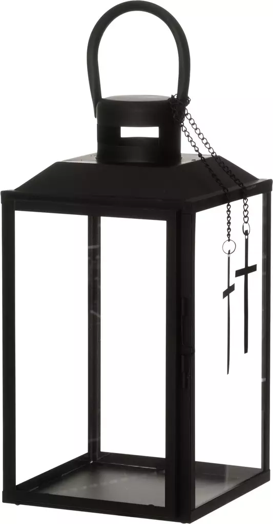 Gravlykta med hängande kors 33 cm - Lyktor - 6410416069548 - 1