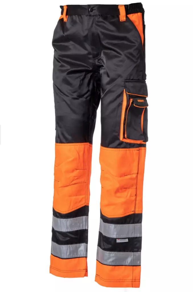 Arbetsbyxor i varselfärger orange/svart - Sommararbetskläder - 6418326412508 - 1