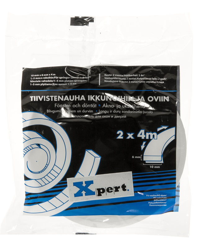 Fönster- och dörrtätningslist 8 meter - Tejper - 6410412168368 - 1