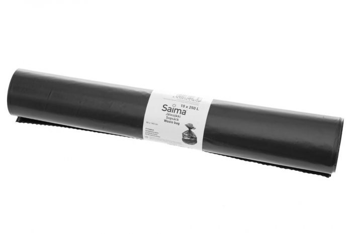 Soppåsar svarta 250 liter 10 st - Avfallshantering - 6410412218728 - 1