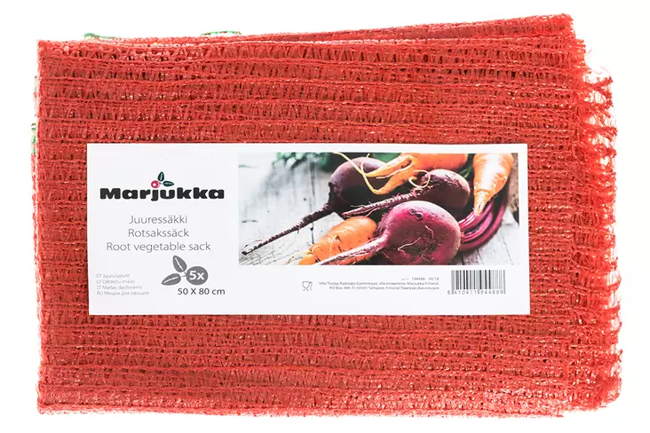 Rotfruktsäck 50x80 cm 5 st/förp - Säckar, förslutare - 6410411944888 - 1