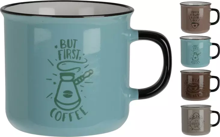 Kaffekopp i stengods 280 ml - Tallrikar, bestick - 8720573198288 - 1