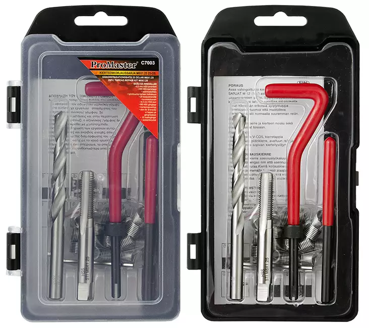 Gängreparationssats M8 x 1,25 25-del. - Gängverktyg - 6420286870038 - 1