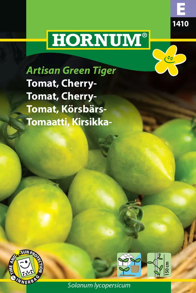 Körsbärstomat 'Artisan Green Tiger' - Frön och sättpotatisar. - 5708787014108 - 1