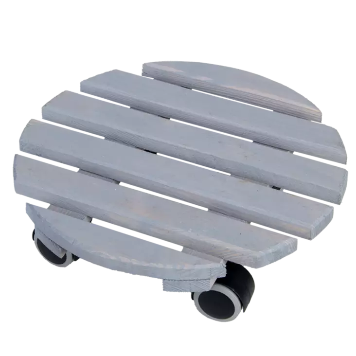 Krukställ med hjul grå - Krukor, vaser, korgar - 8714982207488 - 1