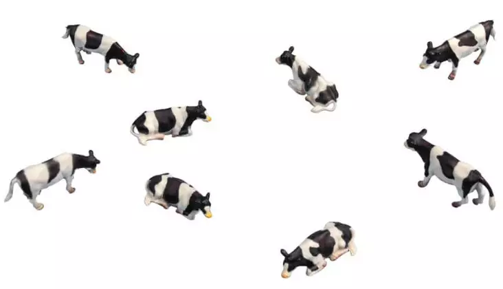 Kuhserie svartvit 1:87 - Andra lantbruks- och arbetsmaskinsleksaker - 8713219251348 - 1