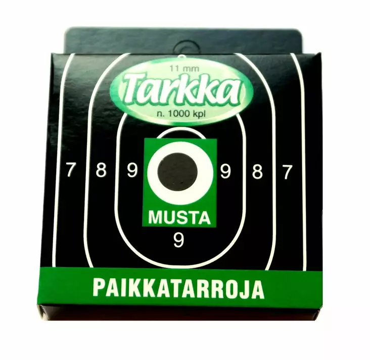 Platsdekal 11 mm svart rund förpackning - Vapen och ammunition - 6410362412108 - 1