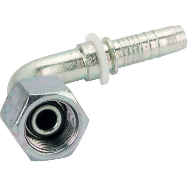 Pressanpassad koppling DN10 3/8" BSP hona/hane 90° - Hydraulik - 8716106440948 - 1