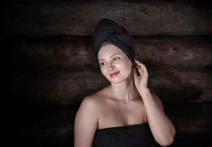 Avkopplande Hårhandduk Kenno 30x72 cm - Bastutillbehör - 6410416145778 - 1