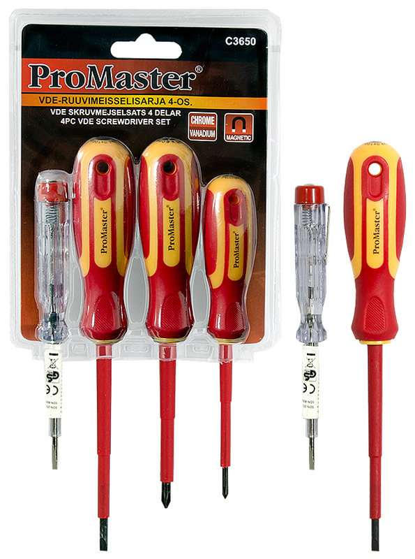 Skruvmejselset VDE 4-delar - Skruvmejslar och -satser - 6420286836508 - 1