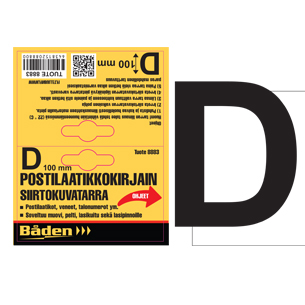 Klisterbokstav D 100 mm - Brevlådor och nummer - 6438152088838 - 1