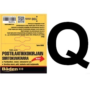 Klisterbokstav Q 100 mm - Brevlådor och nummer - 6438152088548 - 1