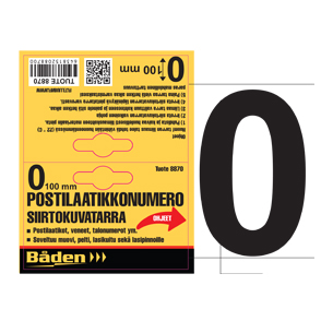 Dekalnummer noll 100 mm - Brevlådor och nummer - 6438152088708 - 1