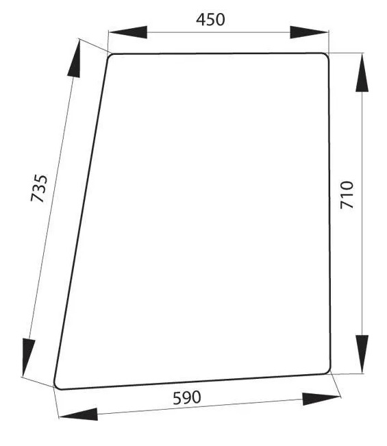 Dörrsida, överdel (Fendt 178810111130) - Styrhytt och kaross - 3660980020268 - 1