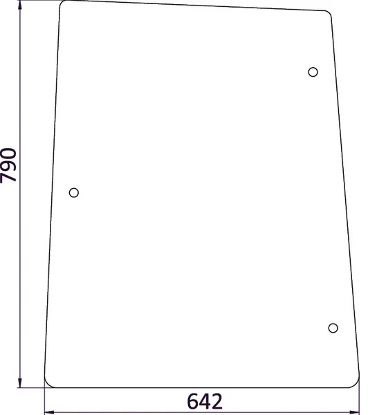 Sidofönster, vänster (CNH 82029321) - Hytt och kaross - 3660980024648 - 1