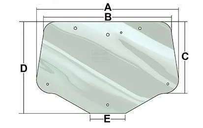 Bakfönster, övre (CNH 82030887) - Hytt och kaross - 5035776623578 - 1
