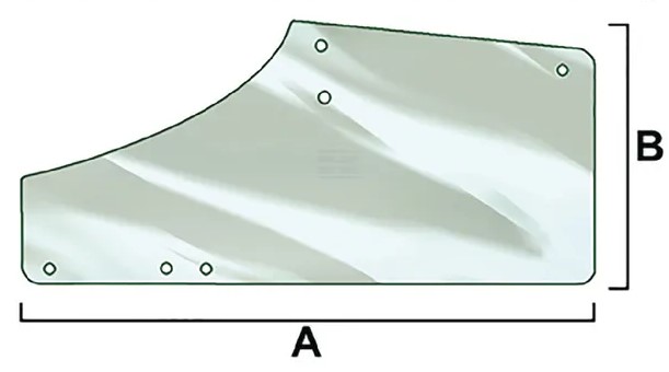 Dörrglas, övre vänster (JD L169102, L213354, L77647 och L77653) - Hytt och karosseri - 5035776844898 - 1