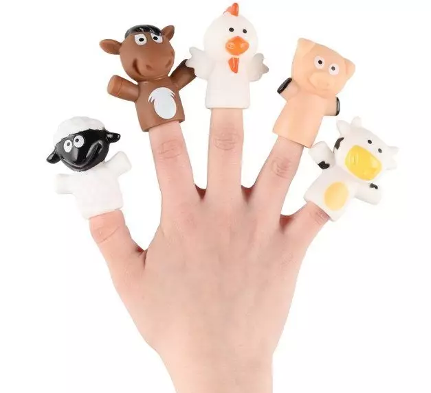 Fingerborgar 5 st djur - Inomhusleksaker - 6410416304298 - 1
