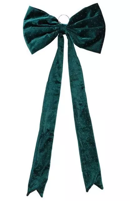 Sammetsrosett mörkgrön 90 cm - Juldekorationer - 6410416575988 - 1
