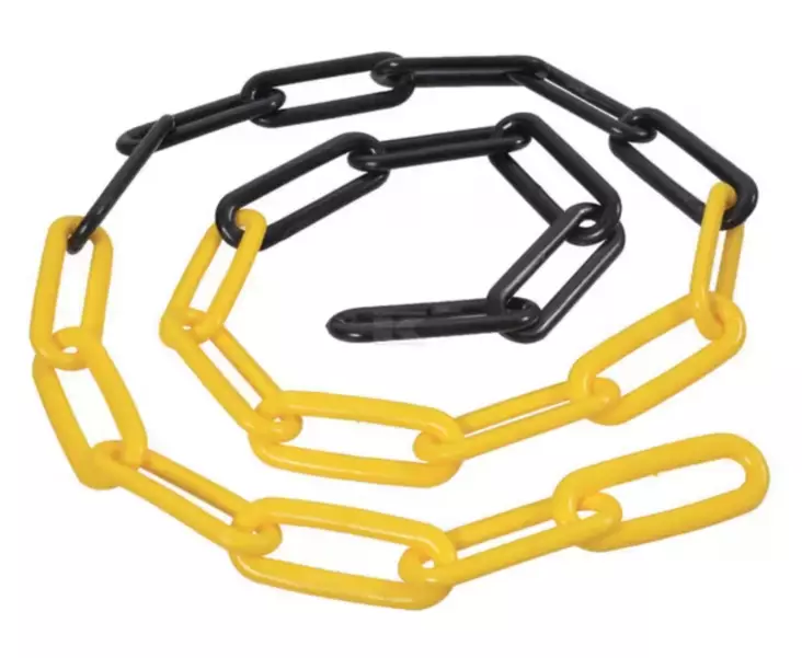 Plastkedja 8 mm 25 meter gul-svart - Säkerhetsprodukter - 8716106791538 - 1