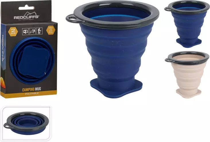 Fällbara campingkoppar 2 st/förpackning - Friluftsmat - 8721037373388 - 1