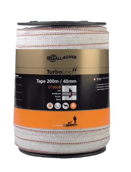 Stängselband TurboStar 40 mm 200 m vit - Stängselband och -trådar - 8713235010608 - 1