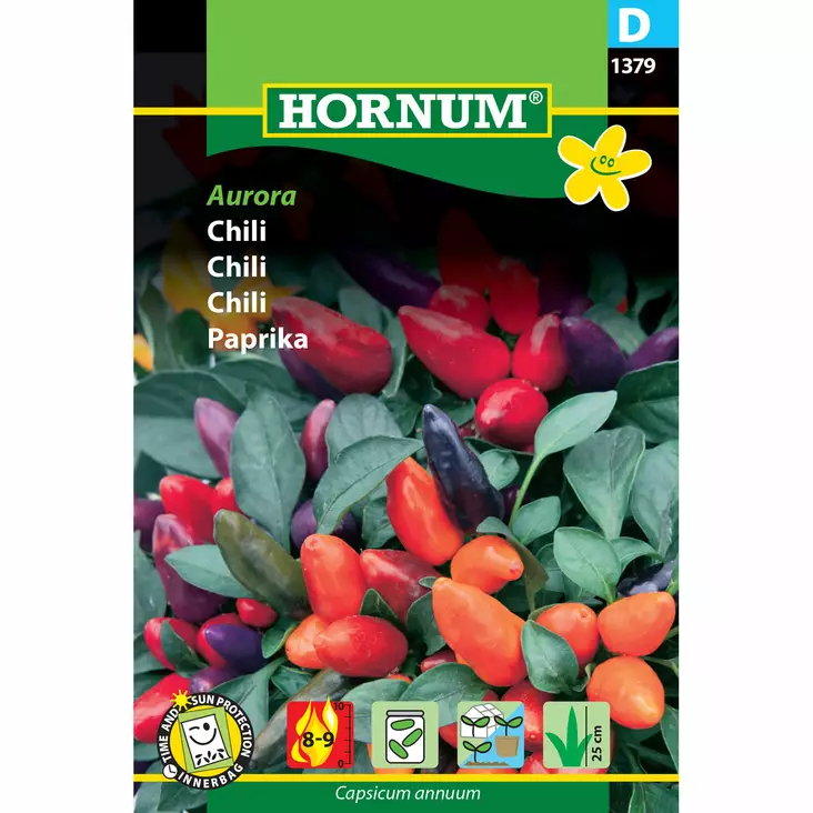 Chili 'Aurora' - Frön och sättpotatisar. - 5708787013798 - 1