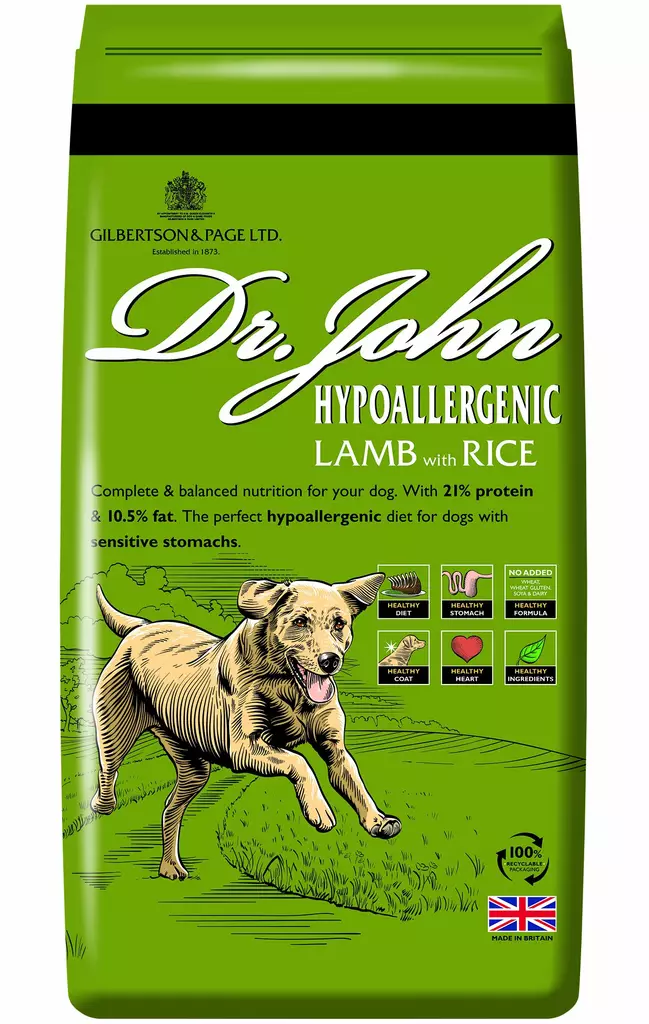 Dr John Hypoallergenic Lamm & Ris 12,5 kg - Hundmat - 5012113002838 - 1