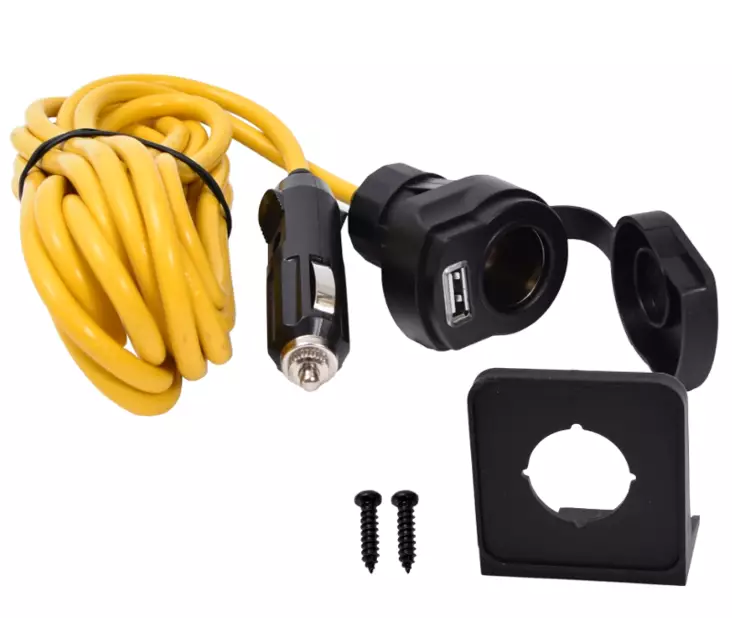 Förlängningssladd 3m med USB 2.4A 12VDC - Bilbelysning och elektriska tillbehör - 6438152082768 - 1