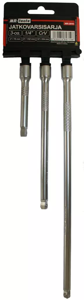 Fortsättningsadapter 3-delar 1/4" - Hylsor och satsar - 6430074697198 - 1