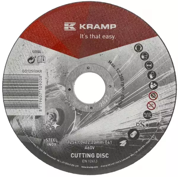 Kramp skärskiva 125 x 1,0 mm - Kapskivor - 8719607109208 - 1