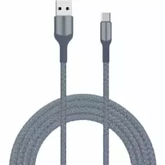 USB-lightning laddningskabel 2 m grå - Mobiltelefontillbehör - 6438151019888 - 1