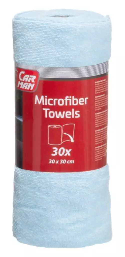 Mikrofiberduk rulle 30x30cm 30 st/rulle - Biltillbehör - 6410416388298 - 1