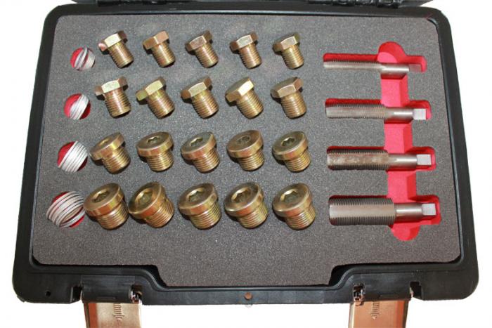 Oljekapselns gängreparationssats 24-delar. - Gängverktyg - 6430032159478 - 1
