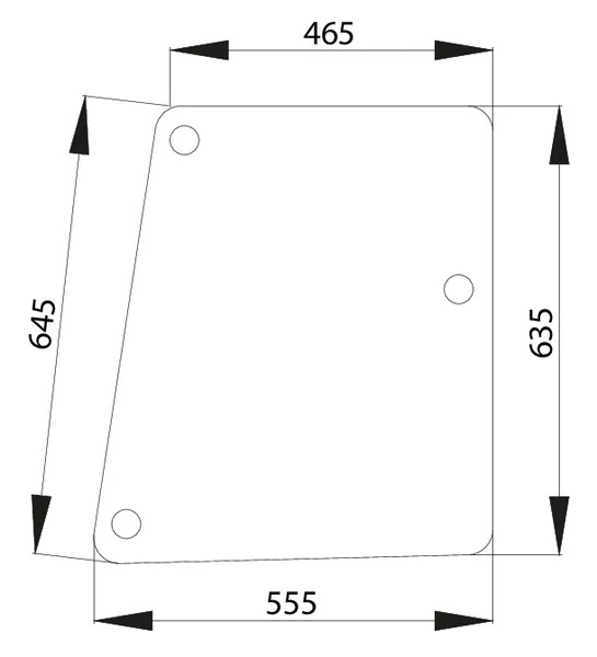 Sidoglas, höger (Case IH 3223776R1) - Hytt och kaross - 8719607183628 - 1