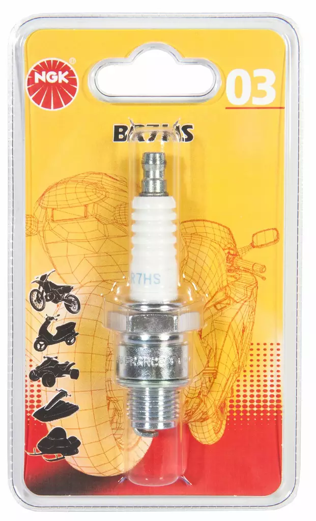 Tändstift BR7HS röd nr 3 - Tändstift - 0087295054178 - 1