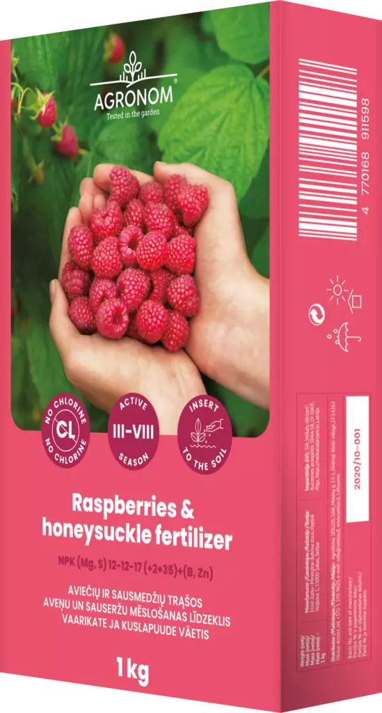 Hallon- och fläderblommor gödningsmedel 1 kg - Jord och gödselmedel - 4770168911598 - 1