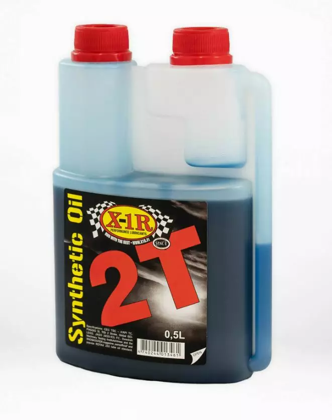 X-1R syntetiskt 2-taktsolja 0,5 liter - Vaseliner - 4740244009198 - 1