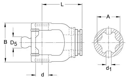 Gaffel RG, S4-profilrör, W2580 - Gafflar - 8432970151659 - 2