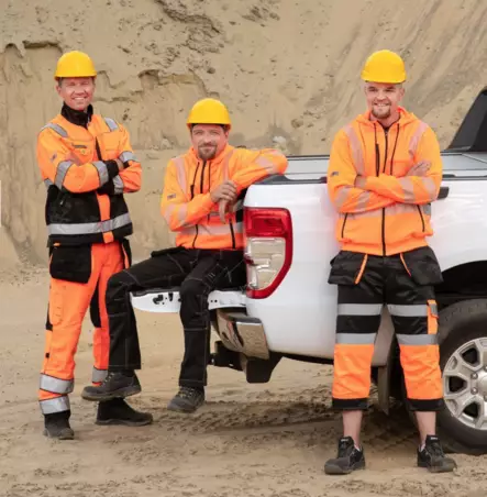 Reflexfärgad jacka orange/svart EN 20471 - Sommararbetskläder - 6418326412409 - 3