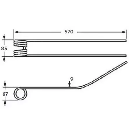 Håvstång 592 x 86 x 9 mm - Plockare - 8716106425518 - 2