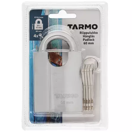 Hänglås med bågskydd 60 mm - Hänglås, reglar, gångjärn - 6410413170209 - 1