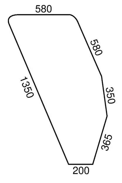 Dörrfönster, vänster (Fiat 5130883) - Hytt och kaross - 3660980024419 - 1