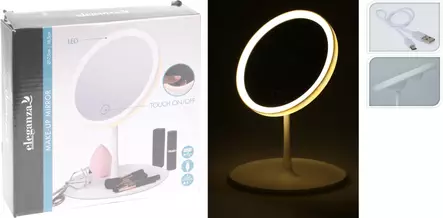Sminkspegel med LED-ljus - Andra egenvårdsprodukter - 8720573914079 - 1